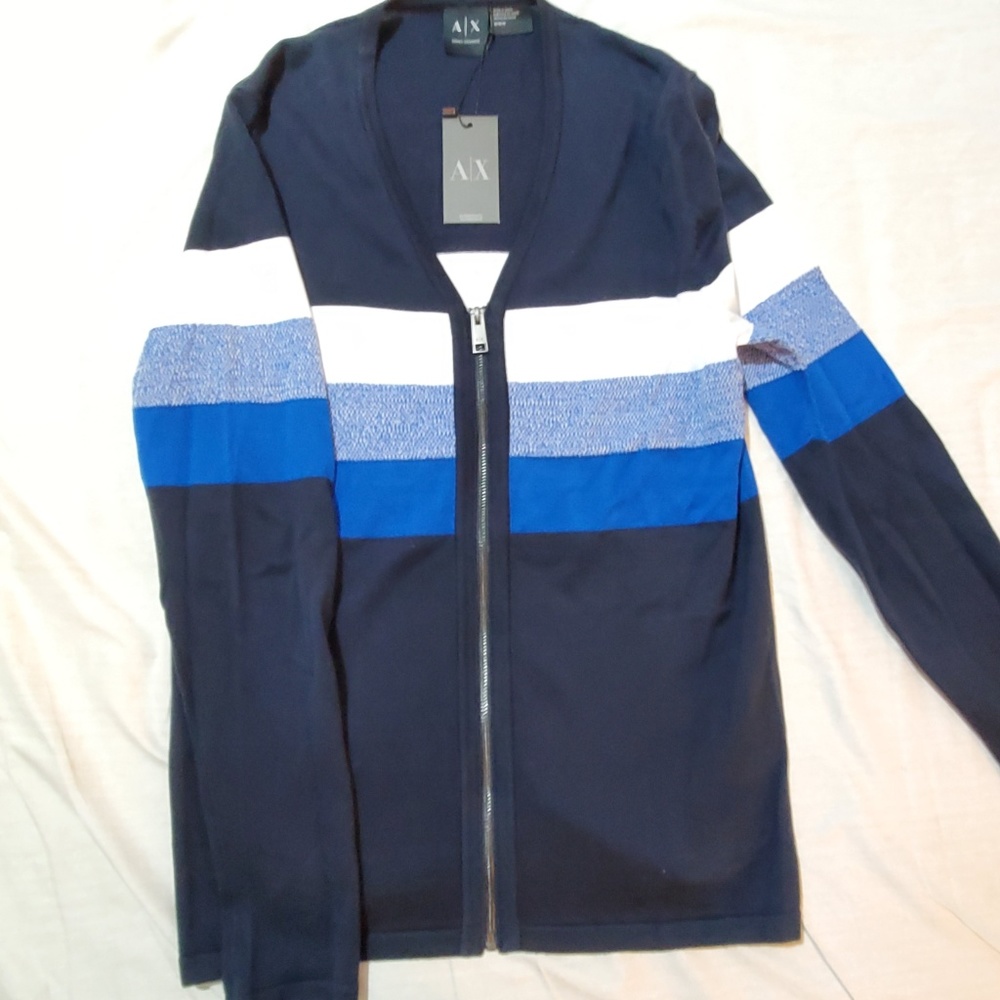 Armani Exchange AX Men's Striped Slim Sweater